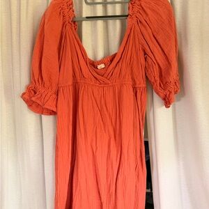 Billabong Coral Puff-Sleeve Square Neck Tunic